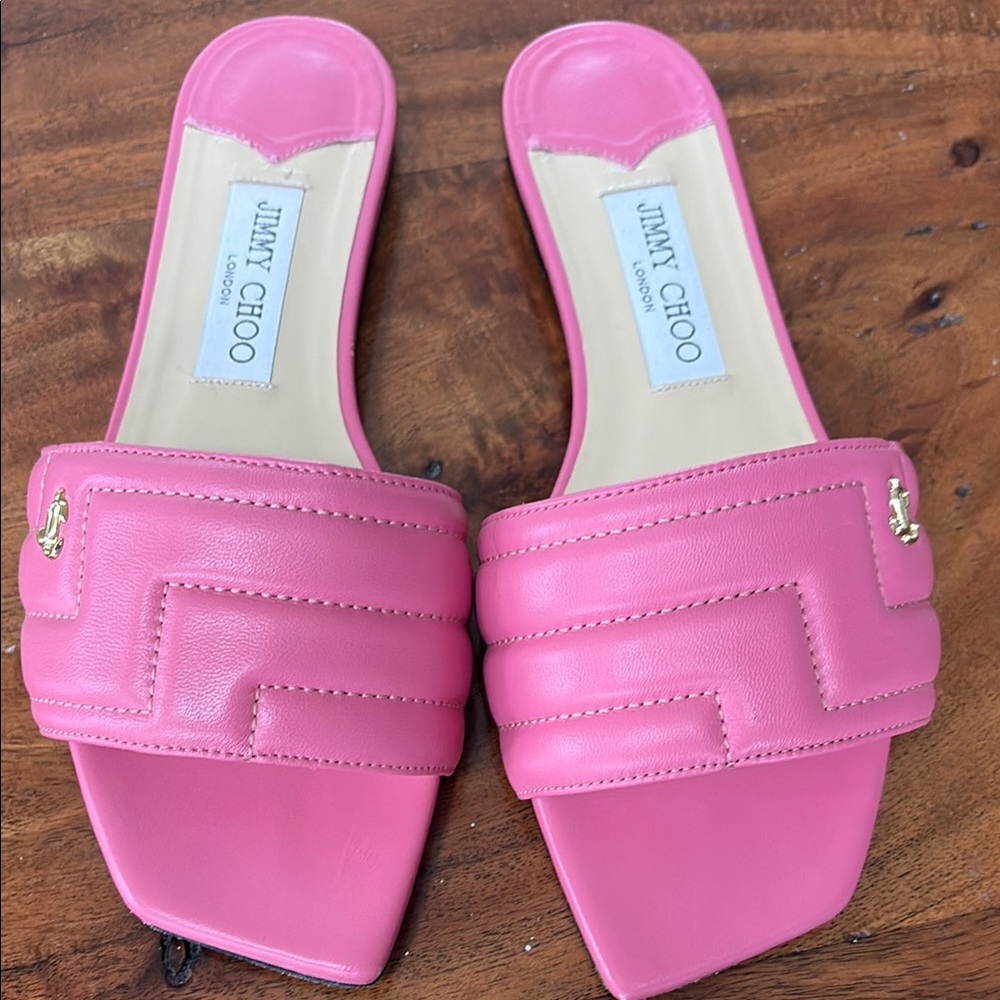 Jimmy Choo Pink Women's Slide Sandals